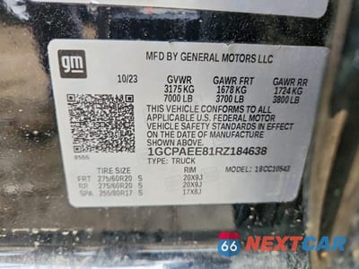 Zdjęcie 13 z 13 samochodu: 2024 CHEVROLET SILVERADO K1500 VIN:1GCPAEE81RZ184638 - miniatura