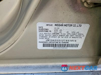 Zdjęcie 12 z 12 samochodu: 2002 NISSAN MAXIMA GXE VIN:JN1DA31D12T451914 - miniatura