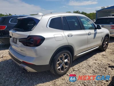 Trzecie zdjęcie samochodu z tyłu: 2022 BMW X3 XDRIVE30I VIN:5UX53DP04N9J42010 - miniatura