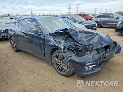 Czwarte zdjęcie samochodu z boku: 2014 INFINITI Q50 PREMIUM VIN:JN1BV7ARXEM707674 - miniatura