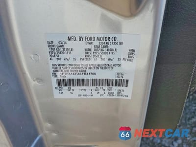 Zdjęcie 12 z 12 samochodu: 2014 FORD F150 SUPER CAB VIN:1FTFX1EFXEFB41705 - miniatura