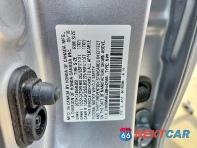 Zdjęcie 13 z 13 samochodu: 2016 HONDA CR-V EX VIN:2HKRM4H53GH642566 - miniatura
