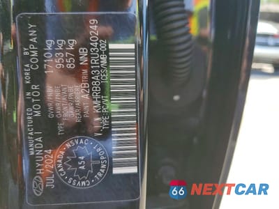 Zdjęcie 13 z 13 samochodu: 2024 HYUNDAI VENUE SE VIN:KMHRB8A31RU340249 - miniatura