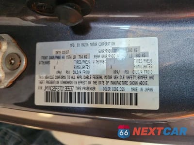 Zdjęcie 12 z 12 samochodu: 2007 MAZDA MX-5 MIATA VIN:JM1NC25F870136537 - miniatura