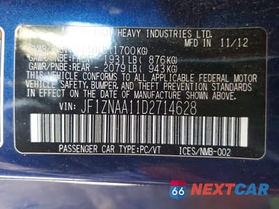 Zdjęcie 12 z 12 samochodu: 2013 SCION FR-S BASE VIN:JF1ZNAA11D2714628 - miniatura