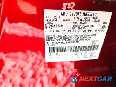 Zdjęcie 13 z 13 samochodu: 2010 FORD EDGE LIMITED VIN:2FMDK3KC2ABB62213 - miniatura