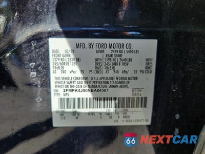Zdjęcie 13 z 13 samochodu: 2022 FORD EDGE SEL VIN:2FMPK4J90NBA04581 - miniatura