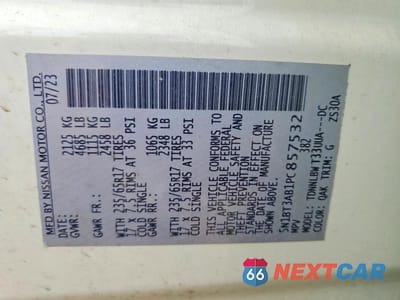 Zdjęcie 13 z 13 samochodu: 2023 NISSAN ROGUE S VIN:5N1BT3AB1PC857532 - miniatura