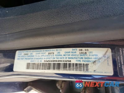 Zdjęcie 12 z 12 samochodu: 2004 VOLKSWAGEN JETTA GLS VIN:3VWSK69MX4M033258 - miniatura