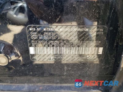 Zdjęcie 12 z 12 samochodu: 2015 MITSUBISHI LANCER ES VIN:JA32U2FU9FU020640 - miniatura