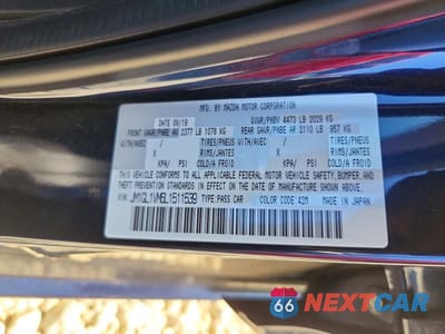 Zdjęcie 13 z 13 samochodu: 2020 MAZDA 6 TOURING VIN:JM1GL1VM6L1511539 - miniatura