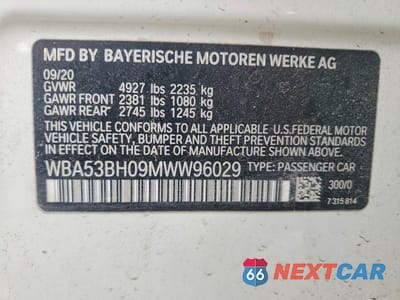 Zdjęcie 13 z 13 samochodu: 2021 BMW 530 I VIN:WBA53BH09MWW96029 - miniatura