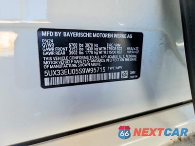 Zdjęcie 12 z 12 samochodu: 2025 BMW X5 M60I VIN:5UX33EU05S9W95715 - miniatura