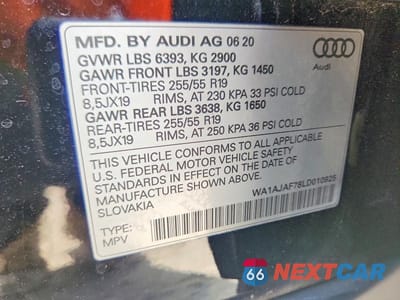Zdjęcie 14 z 14 samochodu: 2020 AUDI Q7 PREMIUM VIN:WA1AJAF78LD010925 - miniatura
