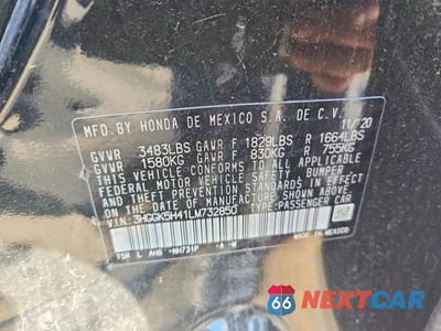 Zdjęcie 13 z 13 samochodu: 2020 HONDA FIT LX VIN:3HGGK5H41LM732850 - miniatura