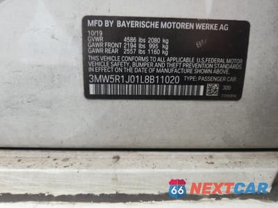 Zdjęcie 13 z 13 samochodu: 2020 BMW 330I VIN:3MW5R1J01L8B11020 - miniatura