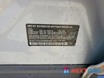 Zdjęcie 14 z 14 samochodu: 2021 BMW X3 XDRIVE30I VIN:5UXTY5C05M9H85150 - miniatura
