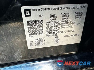 Zdjęcie 10 z 11 samochodu: 2020 CHEVROLET SILVERADO K1500 LTZ VIN:3GCUYGED8LG426176 - miniatura