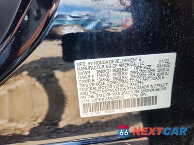 Zdjęcie 13 z 13 samochodu: 2022 ACURA MDX ADVANCE VIN:5J8YE1H83NL040469 - miniatura