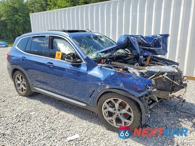 Czwarte zdjęcie samochodu z boku: 2021 BMW X3 SDRIVE30I VIN:5UXTY3C03M9G22730 - miniatura
