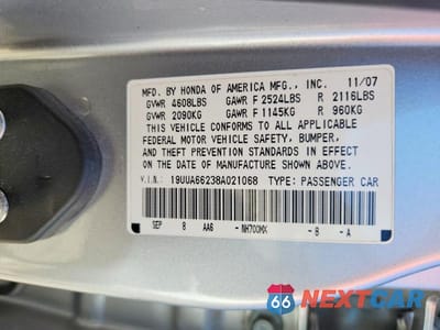 Zdjęcie 13 z 13 samochodu: 2008 ACURA TL VIN:19UUA66238A021068 - miniatura