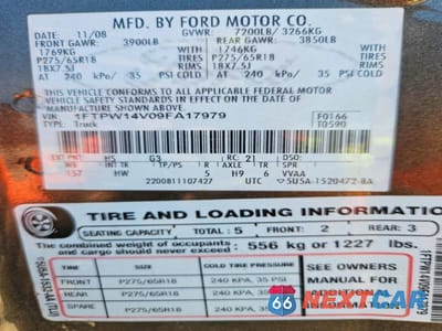 Zdjęcie 12 z 12 samochodu: 2009 FORD F150 SUPERCREW VIN:1FTPW14V09FA17979 - miniatura