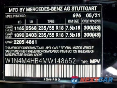 Zdjęcie 13 z 13 samochodu: 2021 MERCEDES-BENZ GLB 250 4MATIC VIN:W1N4M4HB4MW148652 - miniatura
