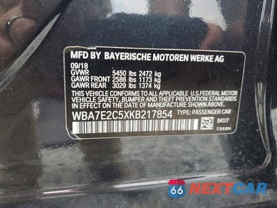 Zdjęcie 12 z 12 samochodu: 2019 BMW 740 I VIN:WBA7E2C5XKB217854 - miniatura