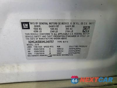 Zdjęcie 14 z 14 samochodu: 2017 CHEVROLET TRAX LS VIN:3GNCJKSB3HL249757 - miniatura