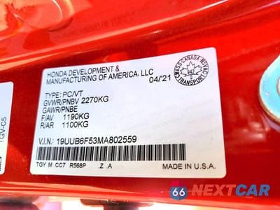 Zdjęcie 12 z 12 samochodu: 2021 ACURA TLX TECH A VIN:19UUB6F53MA802559 - miniatura