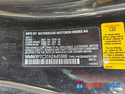 Zdjęcie 13 z 13 samochodu: 2017 MINI COOPER S VIN:WMWXP7C31H2A45988 - miniatura