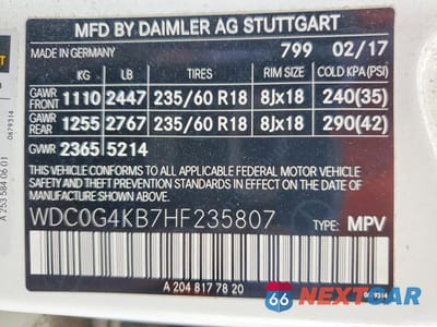 Zdjęcie 13 z 13 samochodu: 2017 MERCEDES-BENZ GLC 300 4MATIC VIN:WDC0G4KB7HF235807 - miniatura