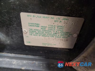Zdjęcie 13 z 13 samochodu: 2005 SUBARU FORESTER 2.5X VIN:JF1SG63615H737939 - miniatura