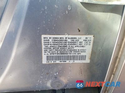 Zdjęcie 13 z 13 samochodu: 2011 HONDA PILOT LX VIN:5FNYF3H20BB056744 - miniatura