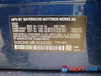Zdjęcie 13 z 13 samochodu: 2020 BMW X5 SDRIVE 40I VIN:5UXCR4C08L9C64283 - miniatura