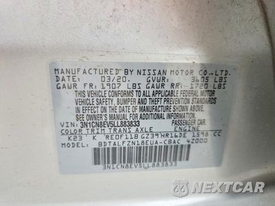 Zdjęcie 12 z 12 samochodu: 2020 NISSAN VERSA SV VIN:3N1CN8EV5LL883833 - miniatura