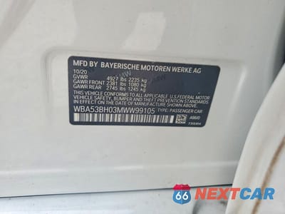 Zdjęcie 12 z 12 samochodu: 2021 BMW 530 I VIN:WBA53BH03MWW99105 - miniatura