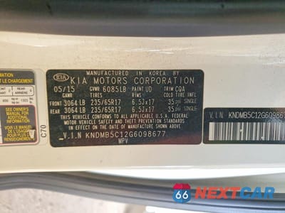 Zdjęcie 13 z 13 samochodu: 2016 KIA SEDONA LX VIN:KNDMB5C12G6098677 - miniatura