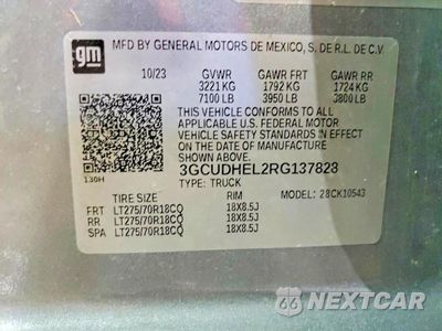 Zdjęcie 13 z 13 samochodu: 2024 CHEVROLET SILVERADO K1500 ZR2 VIN:3GCUDHEL2RG137828 - miniatura