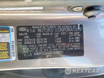 Zdjęcie 12 z 12 samochodu: 2013 KIA SPORTAGE EX VIN:KNDPCCA20D7488015 - miniatura