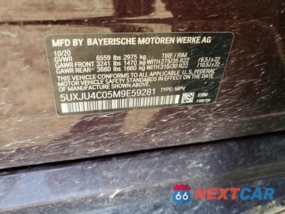 Zdjęcie 12 z 12 samochodu: 2021 BMW X5 M50I VIN:5UXJU4C05M9E59281 - miniatura
