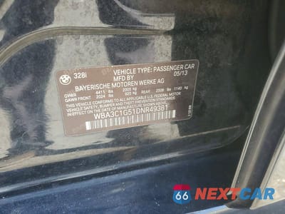 Zdjęcie 12 z 12 samochodu: 2013 BMW 328 I SULEV VIN:WBA3C1G51DNR49381 - miniatura