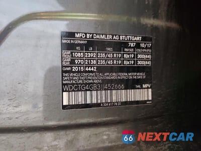 Zdjęcie 12 z 12 samochodu: 2018 MERCEDES-BENZ GLA 250 4MATIC VIN:WDCTG4GB3JJ452666 - miniatura