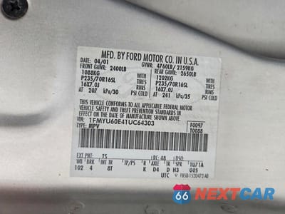Zdjęcie 13 z 13 samochodu: 2001 FORD EXPLORER SPORT VIN:1FMYU60E41UC64303 - miniatura