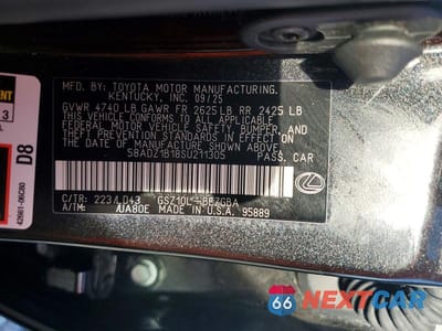 Zdjęcie 13 z 13 samochodu: 2025 LEXUS ES 350 BASE VIN:58ADZ1B18SU211305 - miniatura