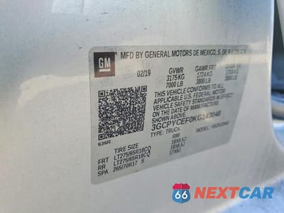 Zdjęcie 12 z 12 samochodu: 2019 CHEVROLET SILVERADO K1500 TRAIL BOSS CUSTOM VIN:3GCPYCEF0KG143048 - miniatura