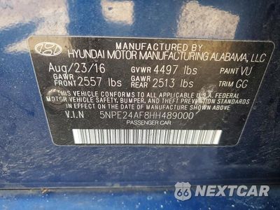 Zdjęcie 12 z 12 samochodu: 2017 HYUNDAI SONATA SE VIN:5NPE24AF8HH489000 - miniatura
