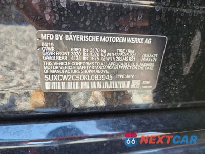 Zdjęcie 13 z 13 samochodu: 2019 BMW X7 XDRIVE40I VIN:5UXCW2C50KL083945 - miniatura