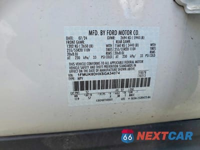 Zdjęcie 14 z 14 samochodu: 2025 FORD EXPLORER ACTIVE VIN:1FMUK8DHXSGA34074 - miniatura
