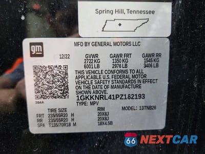Zdjęcie 14 z 14 samochodu: 2023 GMC ACADIA SLE VIN:1GKKNRL41PZ162193 - miniatura